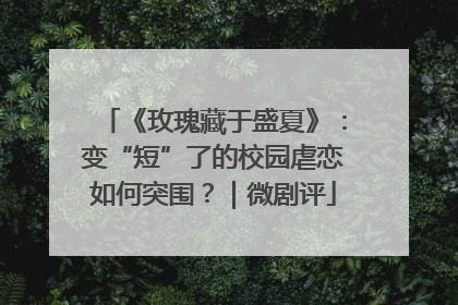 《玫瑰藏于盛夏》：变“短”了的校园虐恋如何突围？｜微剧评