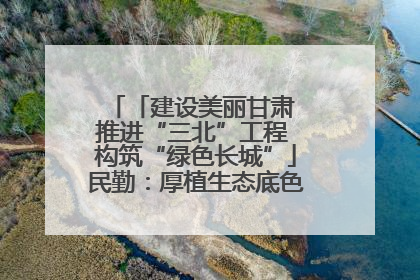 「建设美丽甘肃 推进“三北”工程 构筑“绿色长城”」民勤：厚植生态底色 筑牢绿色屏障