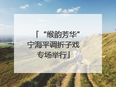 “缑韵芳华”宁海平调折子戏专场举行