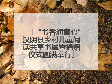 “书香润童心”汉阴县乡村儿童阅读共享书屋暨捐赠仪式圆满举行