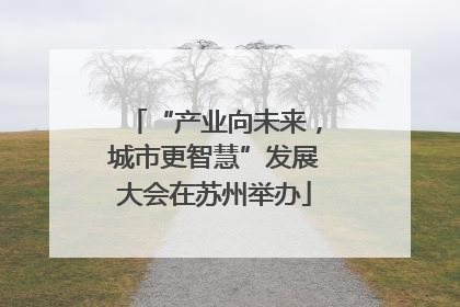 “产业向未来，城市更智慧”发展大会在苏州举办