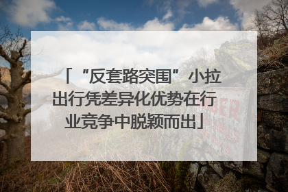 “反套路突围”小拉出行凭差异化优势在行业竞争中脱颖而出