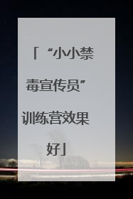 “小小禁毒宣传员”训练营效果好