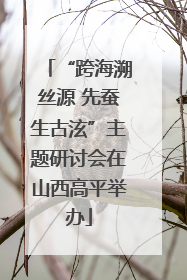 “跨海溯丝源 先蚕生古泫”主题研讨会在山西高平举办