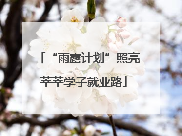 “雨露计划”照亮莘莘学子就业路