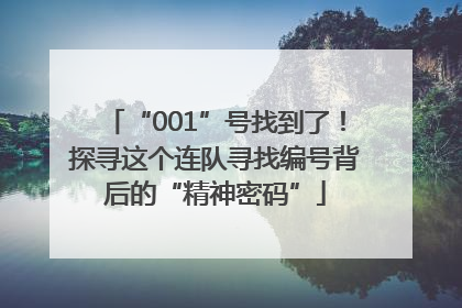“001”号找到了！探寻这个连队寻找编号背后的“精神密码”