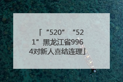 “520”“521”黑龙江省9964对新人喜结连理