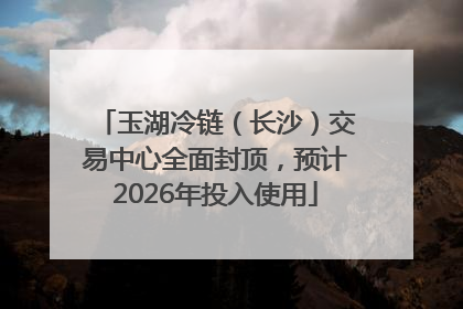 玉湖冷链（长沙）交易中心全面封顶，预计2026年投入使用