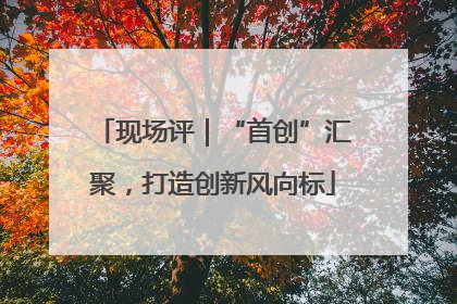 现场评｜“首创”汇聚，打造创新风向标