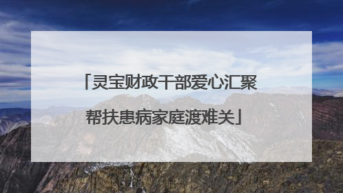 灵宝财政干部爱心汇聚 帮扶患病家庭渡难关