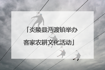 炎陵县沔渡镇举办客家农耕文化活动