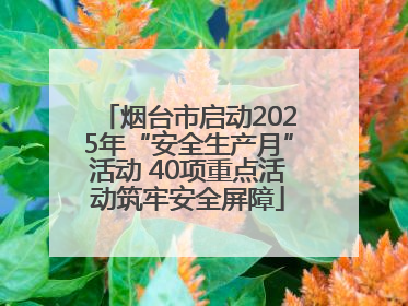 烟台市启动2025年“安全生产月”活动 40项重点活动筑牢安全屏障