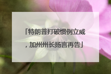 特朗普打破惯例立威，加州州长扬言再告