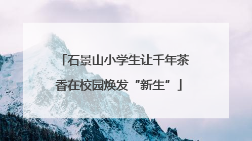 石景山小学生让千年茶香在校园焕发“新生”