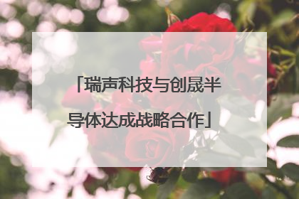 瑞声科技与创晟半导体达成战略合作