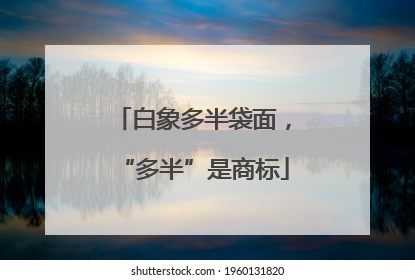 白象多半袋面，“多半”是商标