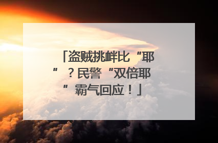 盗贼挑衅比“耶”？民警“双倍耶”霸气回应！