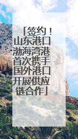 签约！山东港口渤海湾港首次携手国外港口开展供应链合作