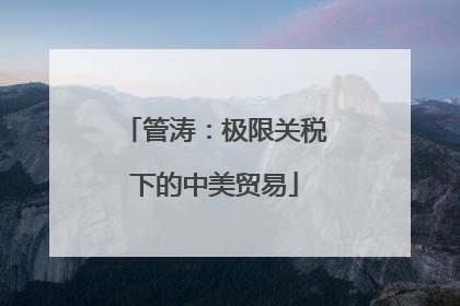 管涛：极限关税下的中美贸易
