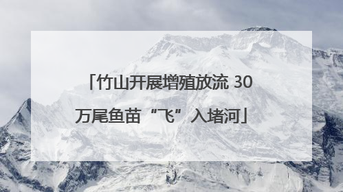 竹山开展增殖放流 30万尾鱼苗“飞”入堵河