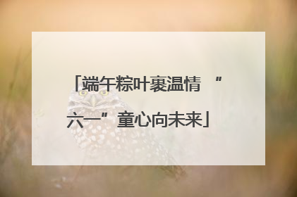 端午粽叶裹温情 “六一”童心向未来
