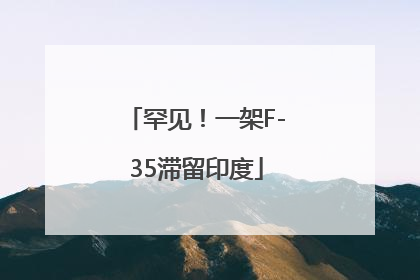 罕见！一架F-35滞留印度
