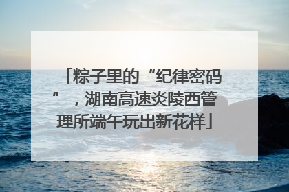 粽子里的“纪律密码”，湖南高速炎陵西管理所端午玩出新花样