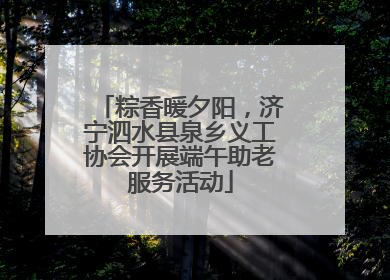 粽香暖夕阳，济宁泗水县泉乡义工协会开展端午助老服务活动