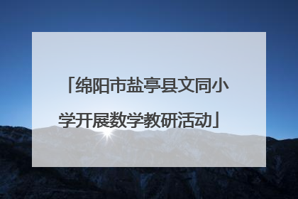 绵阳市盐亭县文同小学开展数学教研活动