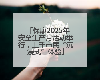 保康2025年安全生产月活动举行，上千市民“沉浸式”体验