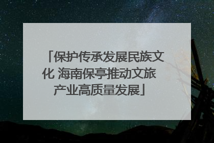 保护传承发展民族文化 海南保亭推动文旅产业高质量发展