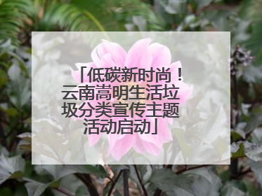 低碳新时尚！云南嵩明生活垃圾分类宣传主题活动启动