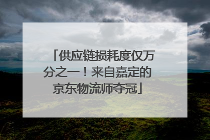 供应链损耗度仅万分之一！来自嘉定的京东物流师夺冠