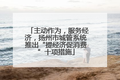 主动作为，服务经济，扬州市城管系统推出“提经济促消费”十项措施