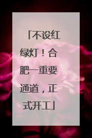 不设红绿灯！合肥一重要通道，正式开工