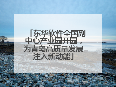 东华软件全国副中心产业园开园，为青岛高质量发展注入新动能