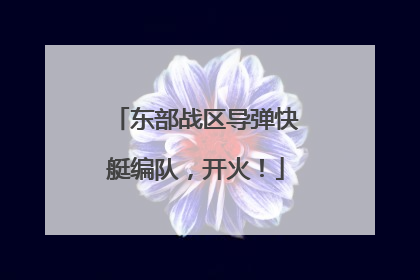 东部战区导弹快艇编队，开火！