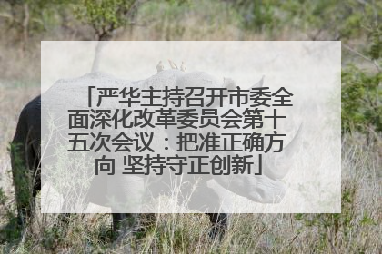 严华主持召开市委全面深化改革委员会第十五次会议：把准正确方向 坚持守正创新