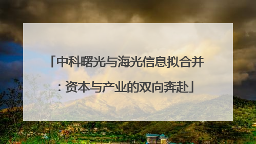 中科曙光与海光信息拟合并：资本与产业的双向奔赴