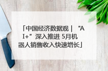 中国经济数据观｜“AI+”深入推进 5月机器人销售收入快速增长