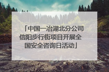中国一冶湖北分公司信阳步行街项目开展全国安全咨询日活动