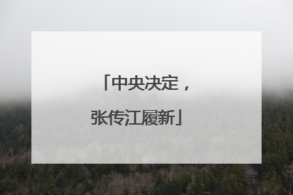 中央决定，张传江履新