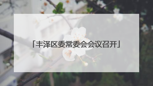 丰泽区委常委会会议召开
