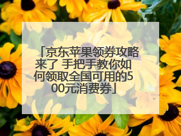 京东苹果领券攻略来了 手把手教你如何领取全国可用的500元消费券