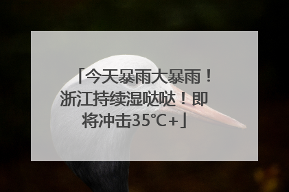今天暴雨大暴雨！浙江持续湿哒哒！即将冲击35℃+