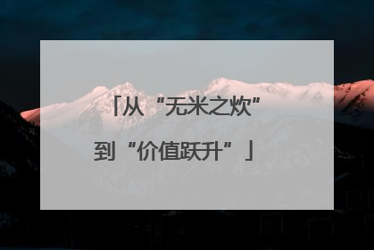 从“无米之炊”到“价值跃升”