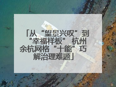 从“望景兴叹”到“幸福样板” 杭州余杭网格“十能”巧解治理难题