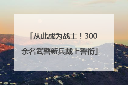 从此成为战士！300余名武警新兵戴上警衔