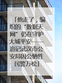 他走了，编织的“数据天网”仍在守护大城平安——追记武汉市公安局因公牺牲民警万松