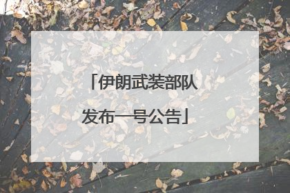 伊朗武装部队发布一号公告